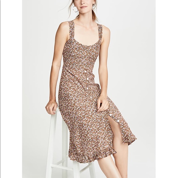faithfull the brand solange midi dress